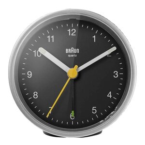Braun Väckarklocka analog 7,5 cm silver/svart