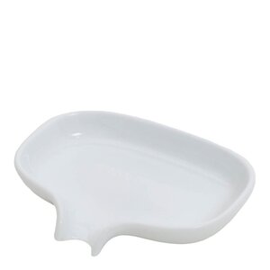 Bosign Flow tvålfat med avrinning 13,5 cm porslin vit