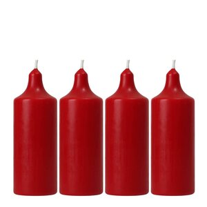 Liljeholmens Kupé stearinljus 4-pack röd