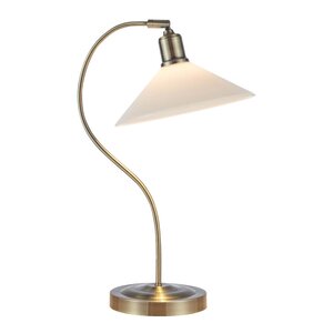 Markslöjd Vela bordslampa 49 cm antik mässing/vit