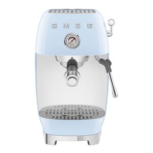 SMEG manuell espressomaskin med Cold Brew ECF03 pastellblå