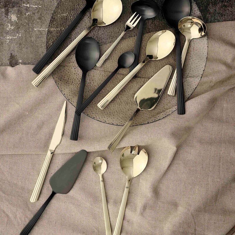 Aida RAW Serveringsset 5 delar Champagne