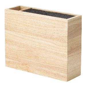 Continenta Knivblock med redskapsfack gummiträ