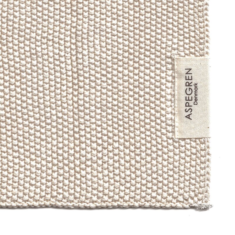 Aspegren Solid disktrasa stickad 26x26 cm 2-pack sand