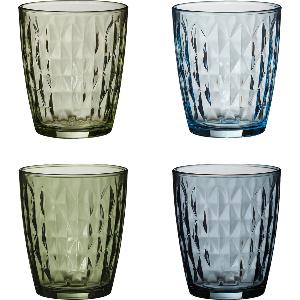 Aida Mosaic dricksglas 34 cl 4-pack blå/grön  