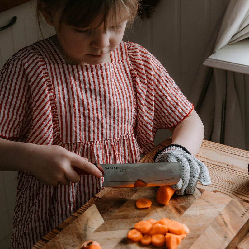 Satake Barnkniv med skyddshandske