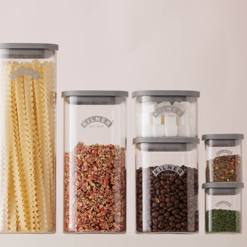 Kilner Fresh kryddburk 160 ml glas/grå
