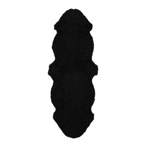 Natures Collection Fårskinn New Zealand kort ull 160x60 cm black