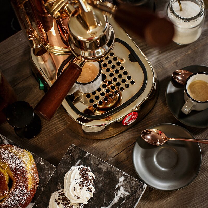 La Pavoni Professional Manuell Kaffemaskin med Hävarm Koppar/Brun