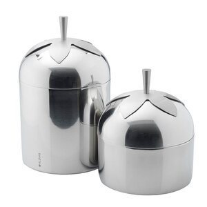 Klong Blad te-och kaffeburkar stor stål