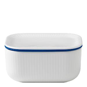 Royal Copenhagen White Fluted Smörask med lock 42 cl