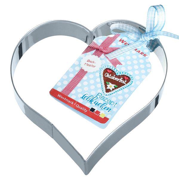Peppakaksform Hjärta 12 cm Silver
