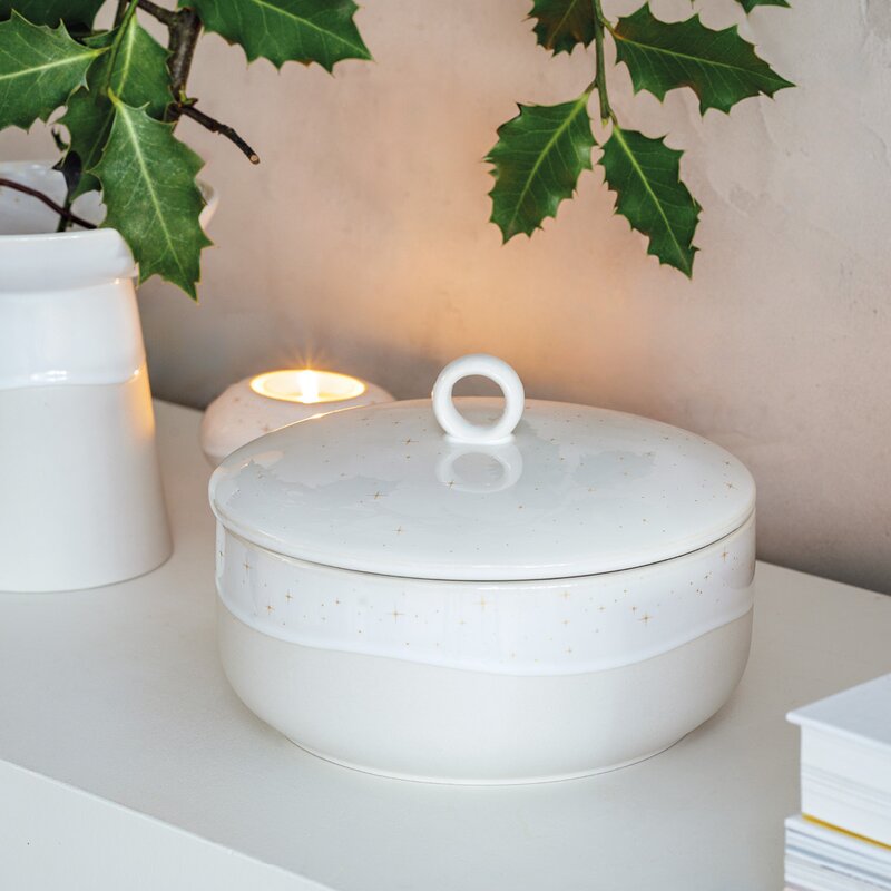 Villeroy & Boch Winter Glow låg burk 1,3 L vit
