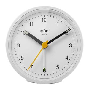 Braun Väckarklocka analog 7,5 cm vit