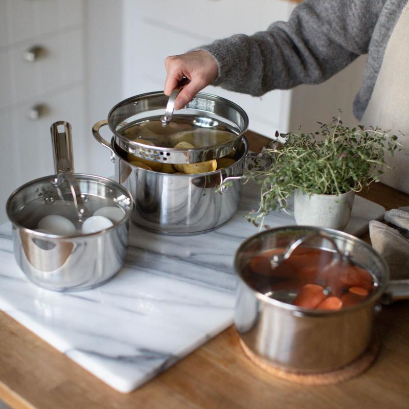 Dorre Kosmo Kastrullset 3 delar Rostfri