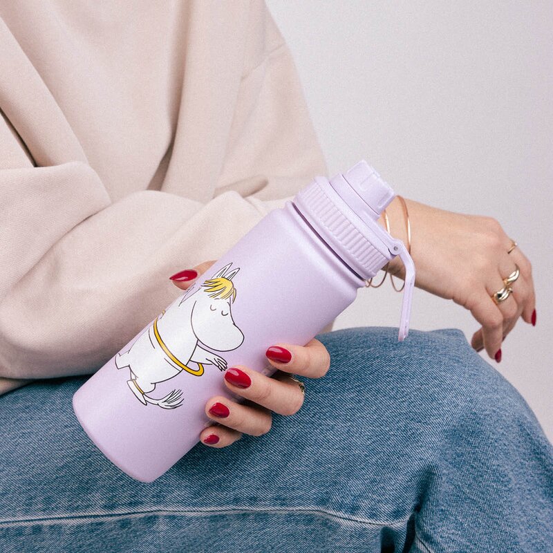 Nordicbuddies Mumin termoflaska 0,55 L Snorkfröken dansar lila