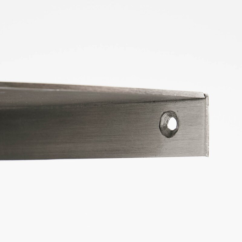 House Doctor Mega vägghylla i järn 18x36x18 cm borstad silverfinish