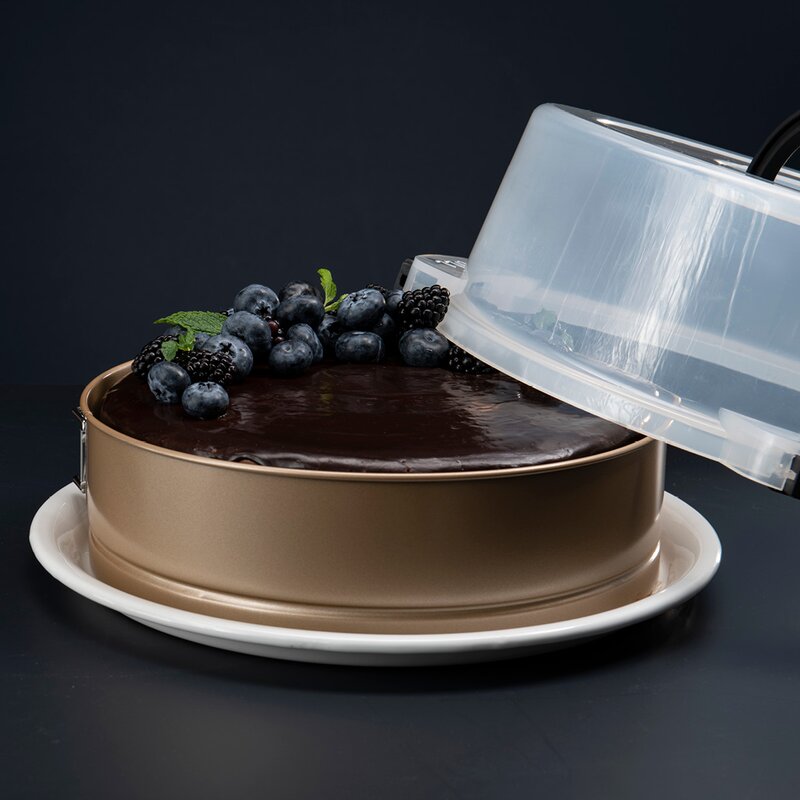 Modern House bAYk tårtfat med springform och lock 26 cm guld