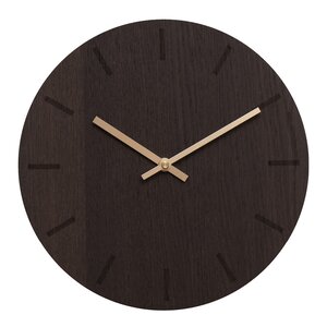 Hemverk Dark Oak väggklocka 28 cm mörk ek med kopparvisare