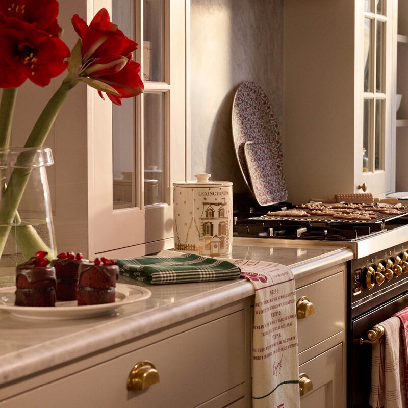 Lexington Original kökshandduk frotté 50x70 cm grön/vit