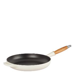 Le Creuset Signature stekpanna med trähandtag 28 cm Meringue