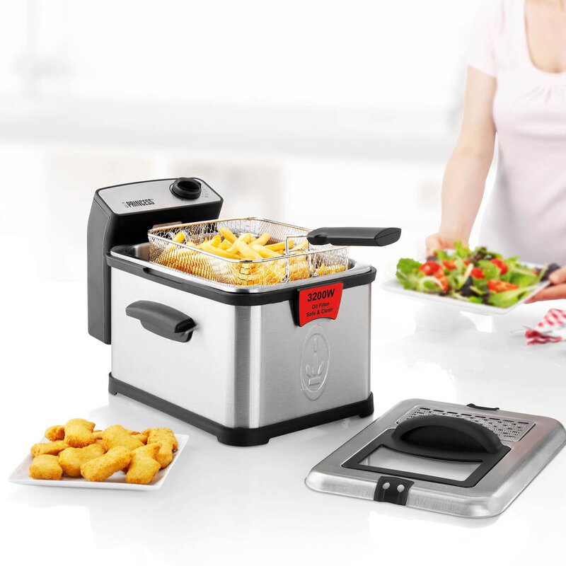 PRINCESS Fritös Superior 3L 3200W rostfritt stål