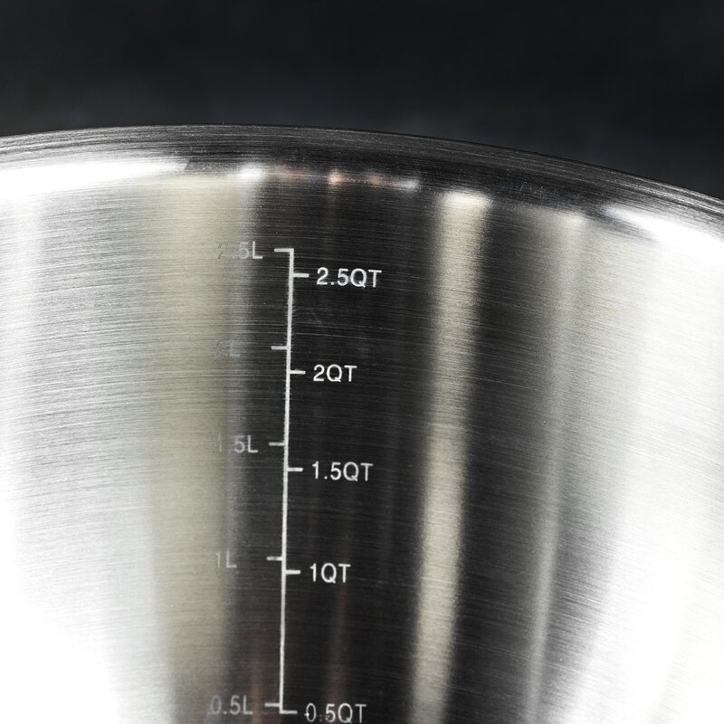 Hexclad Blandningsskålar set 3 stk med lock stål