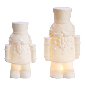 Markslöjd Finn soldat LED-figur 22 cm 2 delar vit