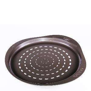 Pyrex Asimetria Pizzaform Kolstål rund perforerad 32 cm