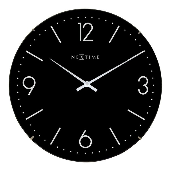 NeXtime Basic Dome väggklocka 35 cm svart