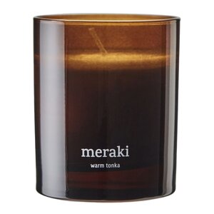 Meraki Doftljus warm tonka 9,5x8 cm brun