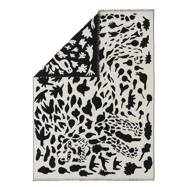 Oiva Toikka filt 180×130 cm Cheetah svart