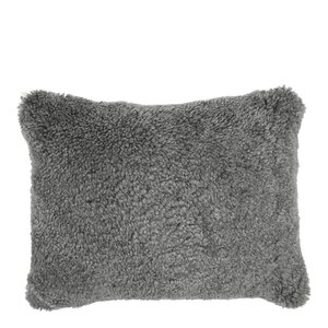 Natures Collection Kudde New Zealand fårskinn kort ull 35x45 cm scandinavian light grey