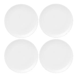 Aida Relief Assiett 20 cm 4-pack Vit