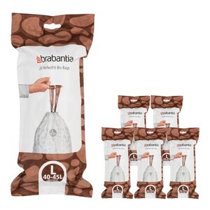 Brabantia PerfectFit avfallspåsar 40-45 L 120-pack Kod L vit