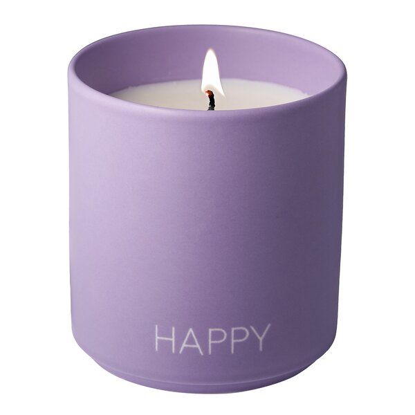 Design Letters Favourite doftljus HAPPY 8x8,7 cm Lila
