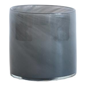 Tell Me More Lyric Ljuslykta Glas 10x10 cm Mörk Grå