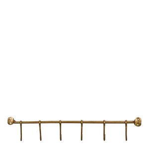 House Doctor Stång med 6 krokar 60 cm mässing