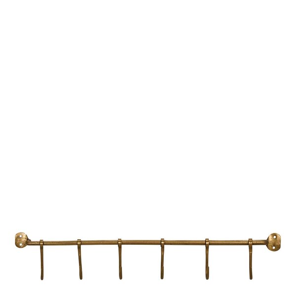 House Doctor Stång med 6 krokar 60 cm mässing