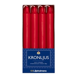 Liljeholmens Kronljus 20,6 cm 8-pack röd