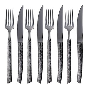 Vargen & Thor Lava bestickset 8 delar antracit
