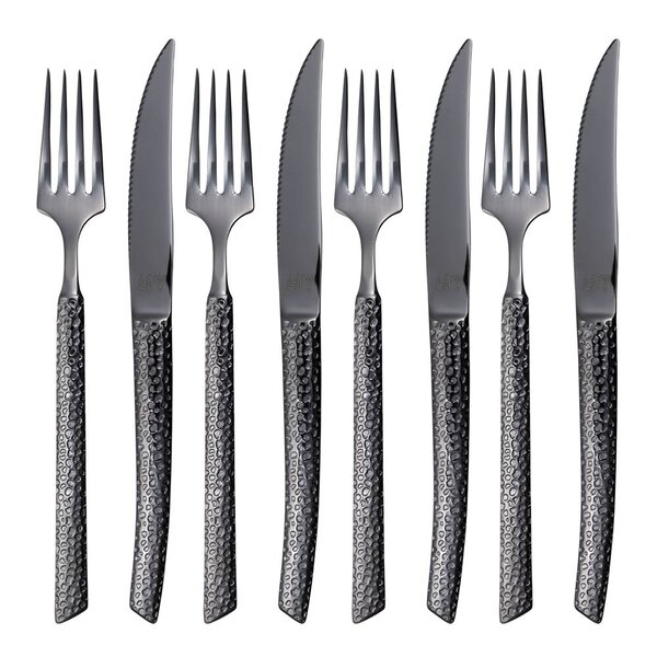 Vargen & Thor Lava bestickset 8 delar antracit