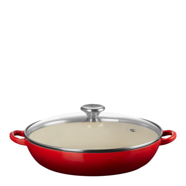 Le Creuset Buffétgryta med glaslock 30 cm 3,5 L Cerise