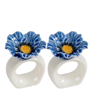 ByOn Poppy Servettring 2-pack Blå