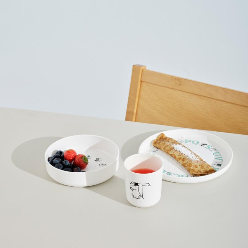 RIG-TIG Moomin ABC Tallrik Djup 15 cm Vit/Turqouise