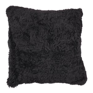 Natures Collection Kudde New Zealand fårskinn kort ull 40x40 cm black
