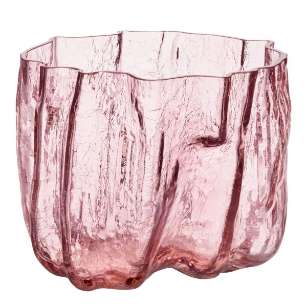 Kosta Boda Crackle Vas 17 cm Pink