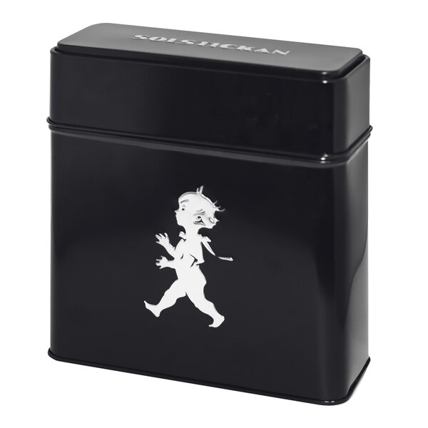 SOLSTICKAN Burk för kaffefilter Svart/Silver