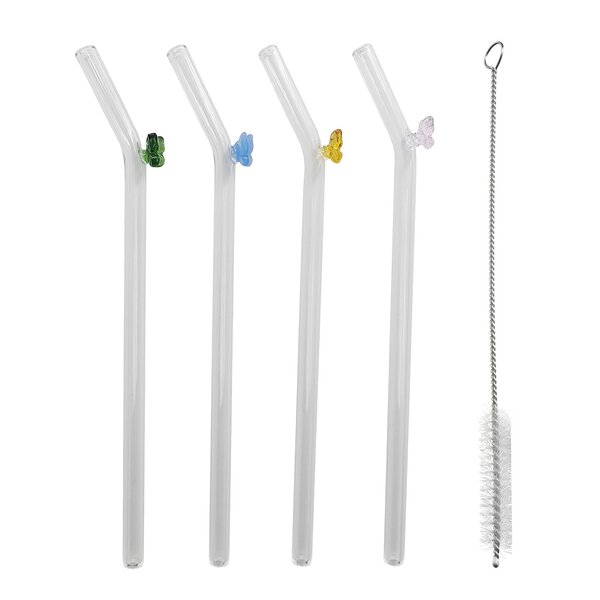 Modern House Fun sugrör 20 cm 4-pack fjäril