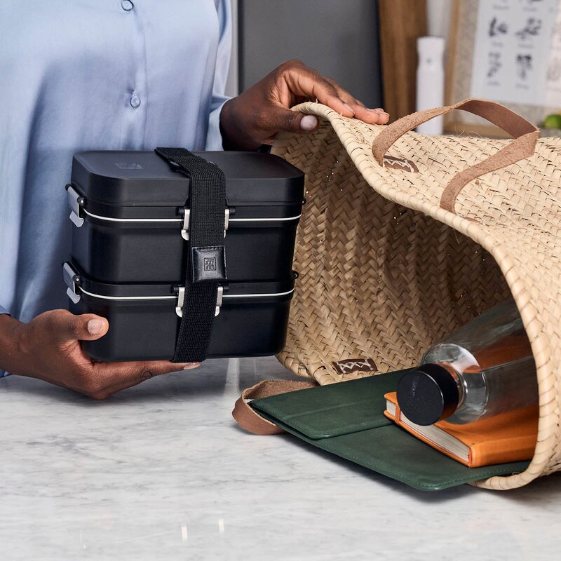 Zwilling Fresh & Save Bento matlåda set 0,8 L 2 delar svart